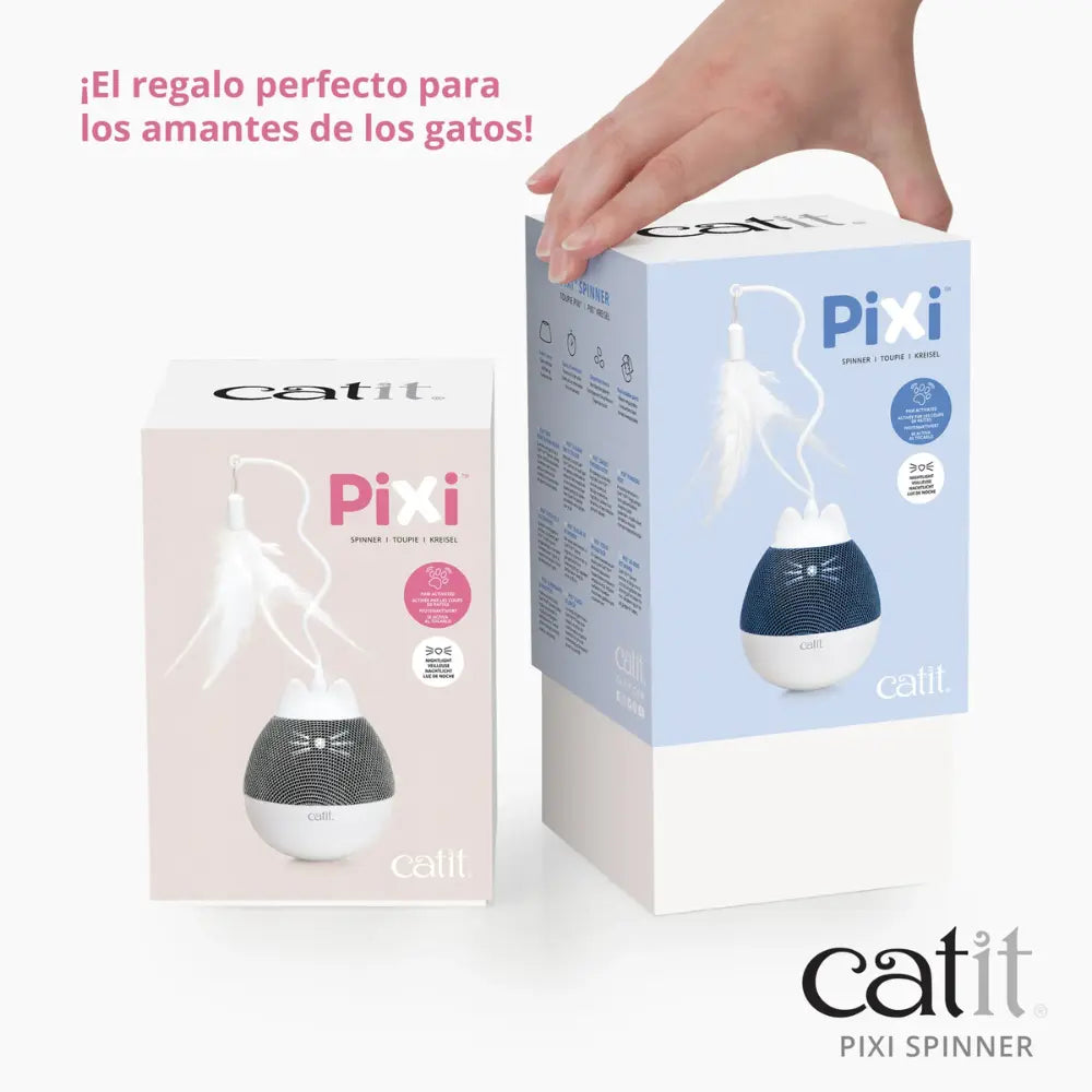 Catit Pixi Juguete Electronico Para Gato Spinner Gris al mejor precio -Todoanimal.es