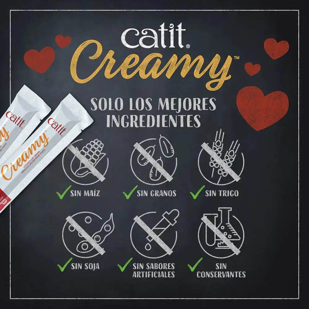 Catit Snack Gatos Creamy Liquido Pollo 4X10 g al mejor precio -Todoanimal.es