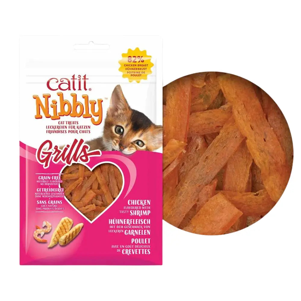 Catit Snack Nibbly Grills Pollo&Gamba Gatos 30 g al mejor precio -Todoanimal.es