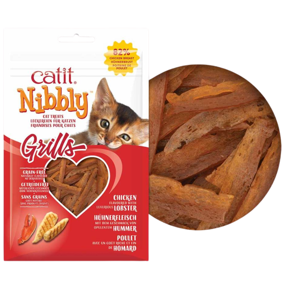 Catit Snack Nibbly Grills Pollo&Langosta Gatos 30 g al mejor precio -Todoanimal.es