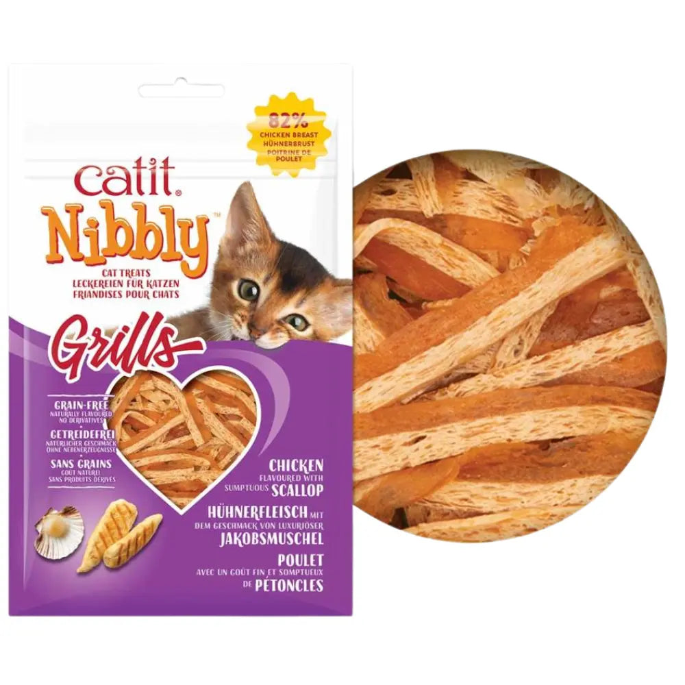 Catit Snack Nibbly Grills Pollo&Vieira Gatos 30 g - Todoanimal.es