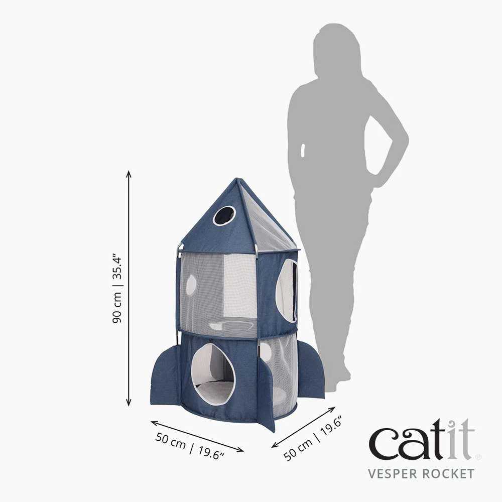 Catit Vesper Rocket, Azul al mejor precio -Todoanimal.es
