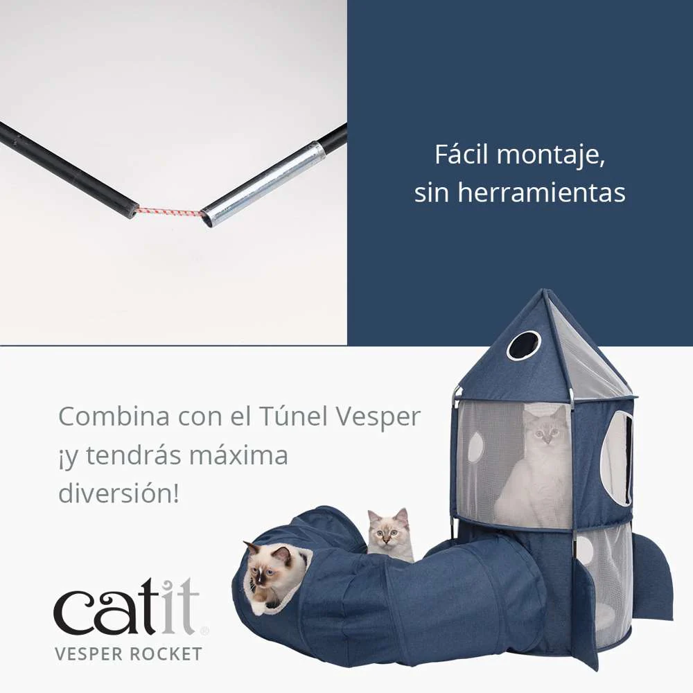 Catit Vesper Rocket, Azul al mejor precio -Todoanimal.es