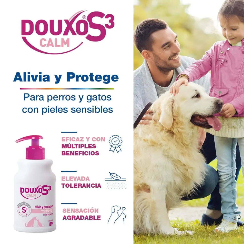 Champú Douxo S3 Calm 200 ml Dermatitis - Pieles Sensibles para Perros y Gatos al mejor precio -Todoanimal.es