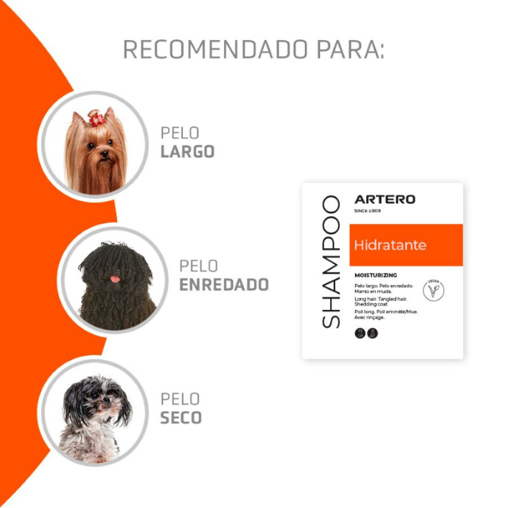 Champú Hidratante 250 ml Artero al mejor precio -Todoanimal.es