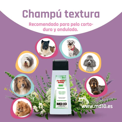 Champú Perro 300 ml Pelo Corto Textura Md10 al mejor precio -Todoanimal.es
