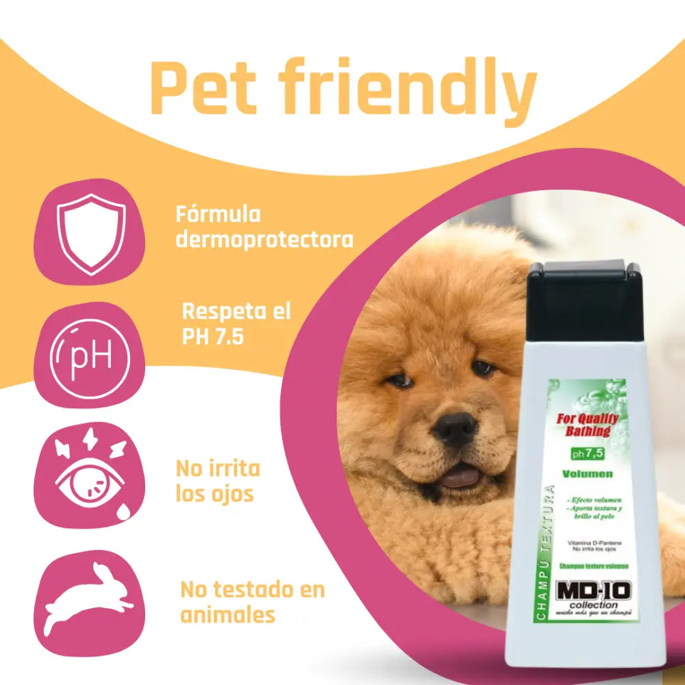 Champú Perro 300 ml Pelo Corto Textura Md10 al mejor precio -Todoanimal.es