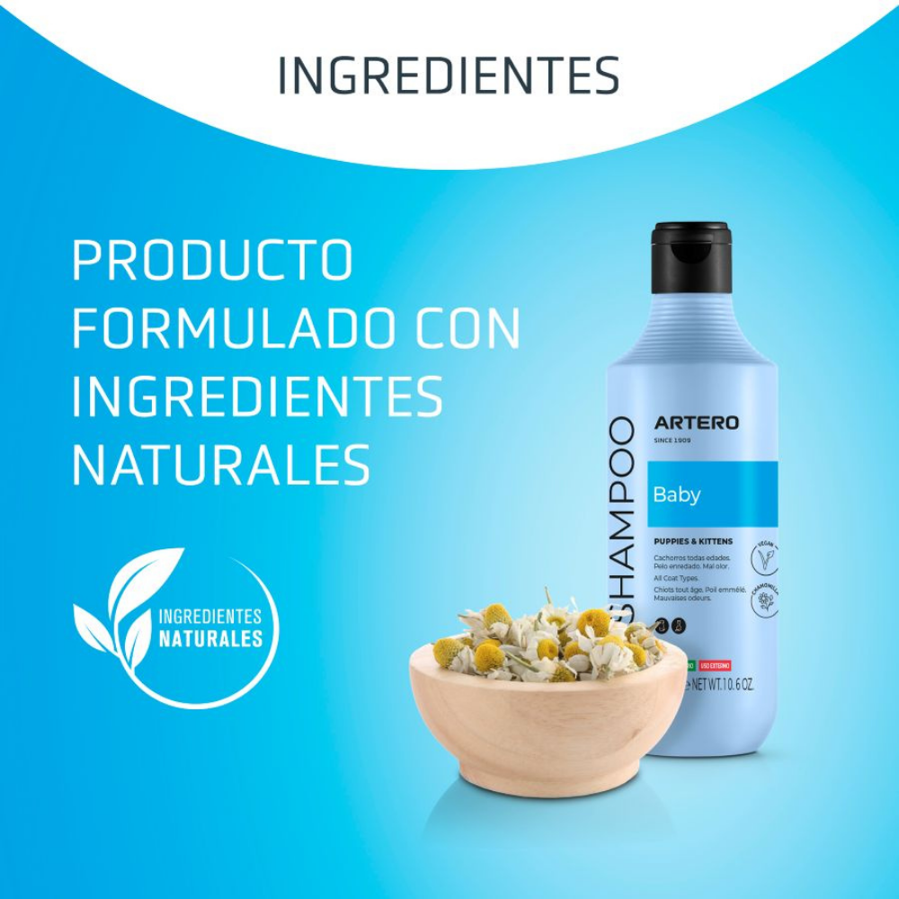 Champú Perro Baby 250 ml Artero al mejor precio -Todoanimal.es