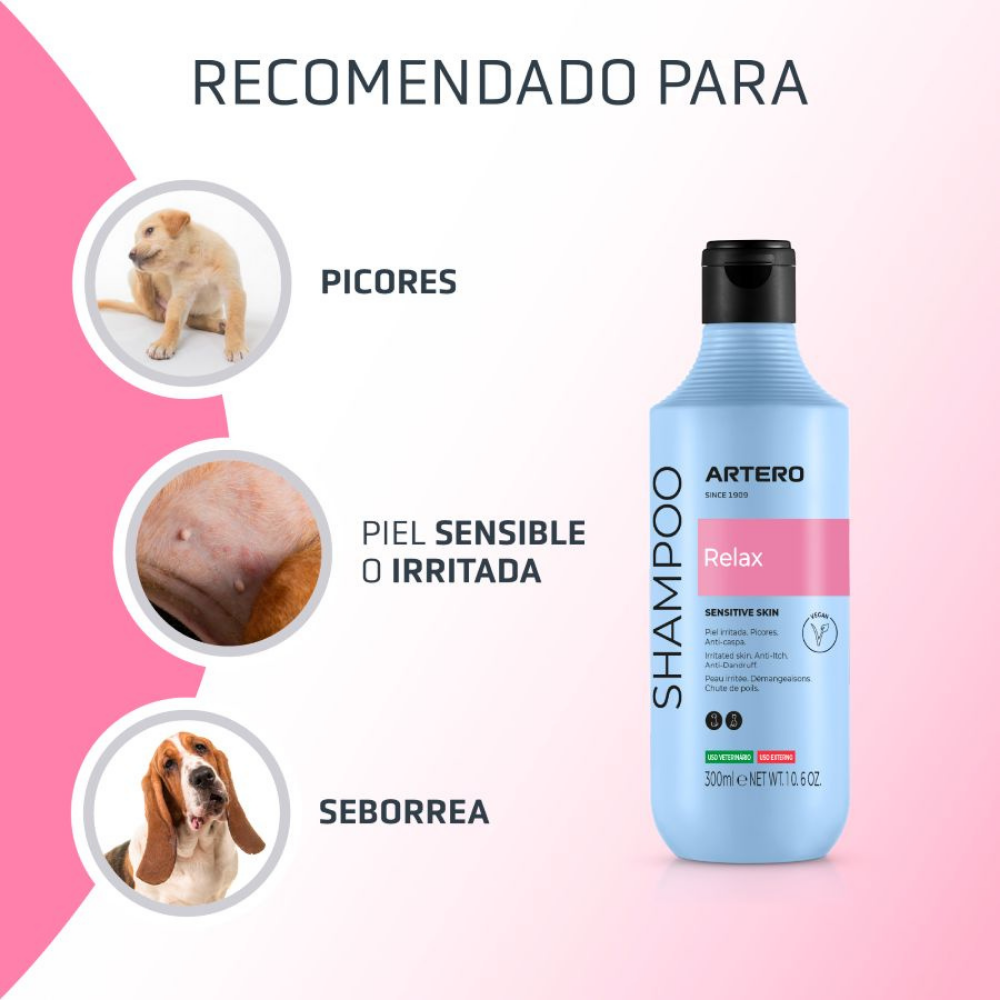 Champú Perro Relax 250 ml Artero al mejor precio -Todoanimal.es