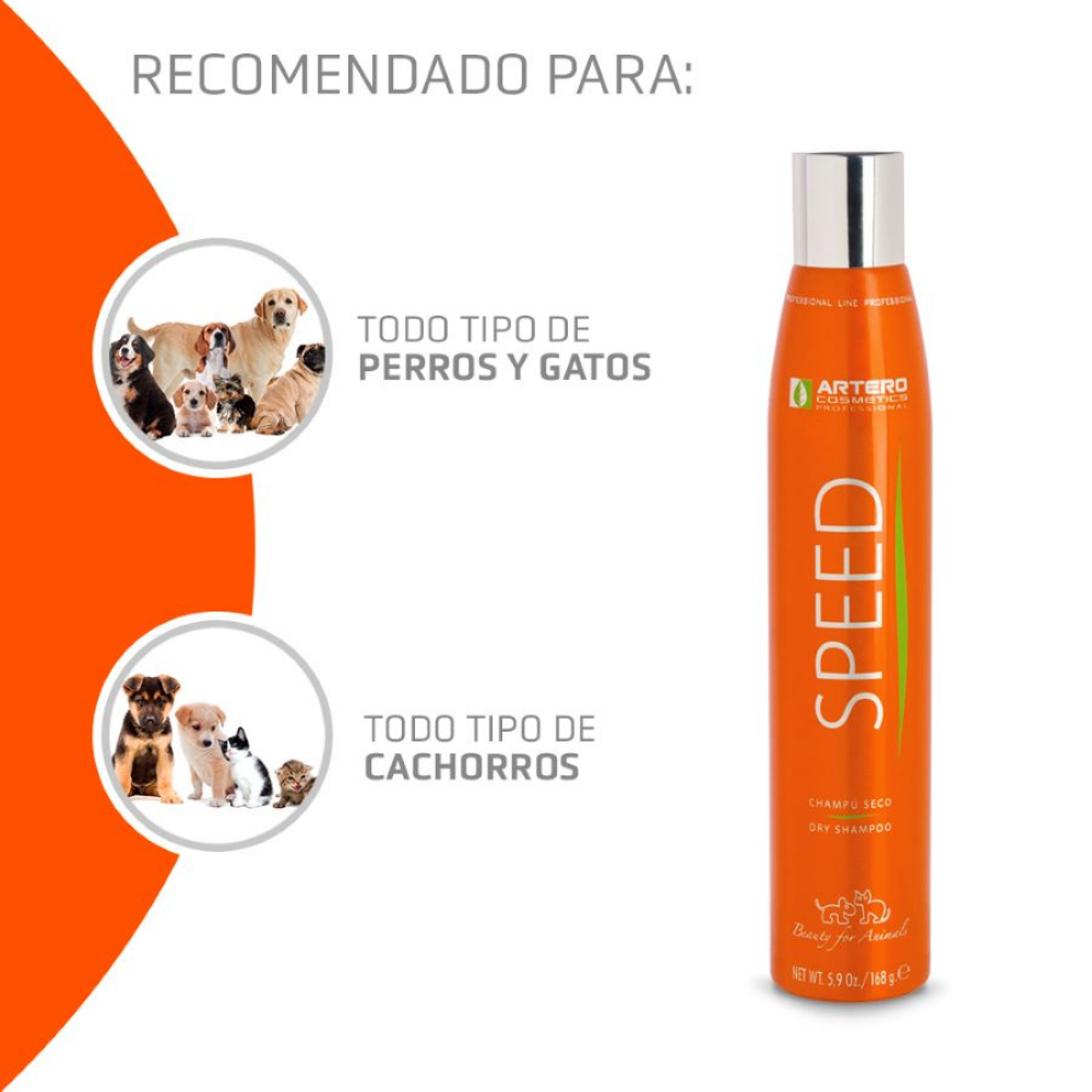 Champú Seco Higiene Speed 300 ml Artero al mejor precio -Todoanimal.es