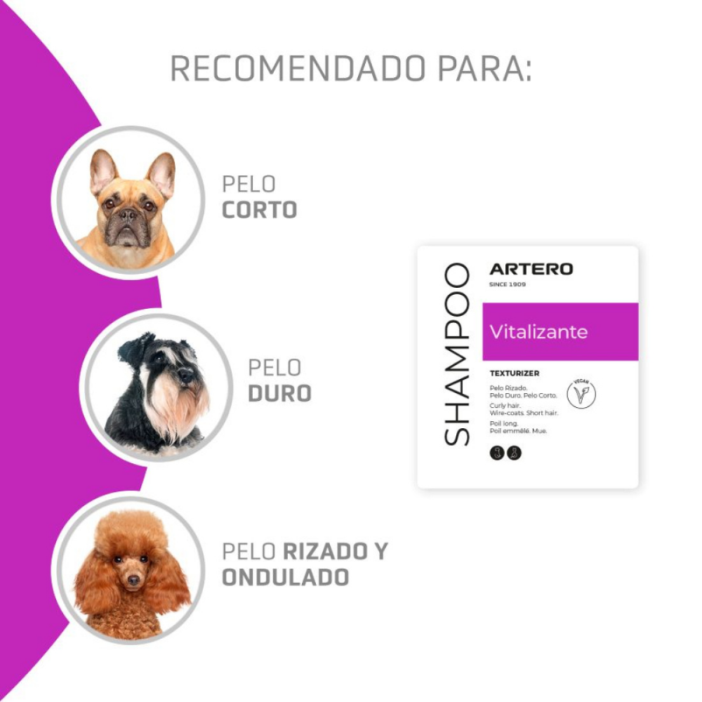 Champú Vitalizante 250 ml Artero al mejor precio -Todoanimal.es