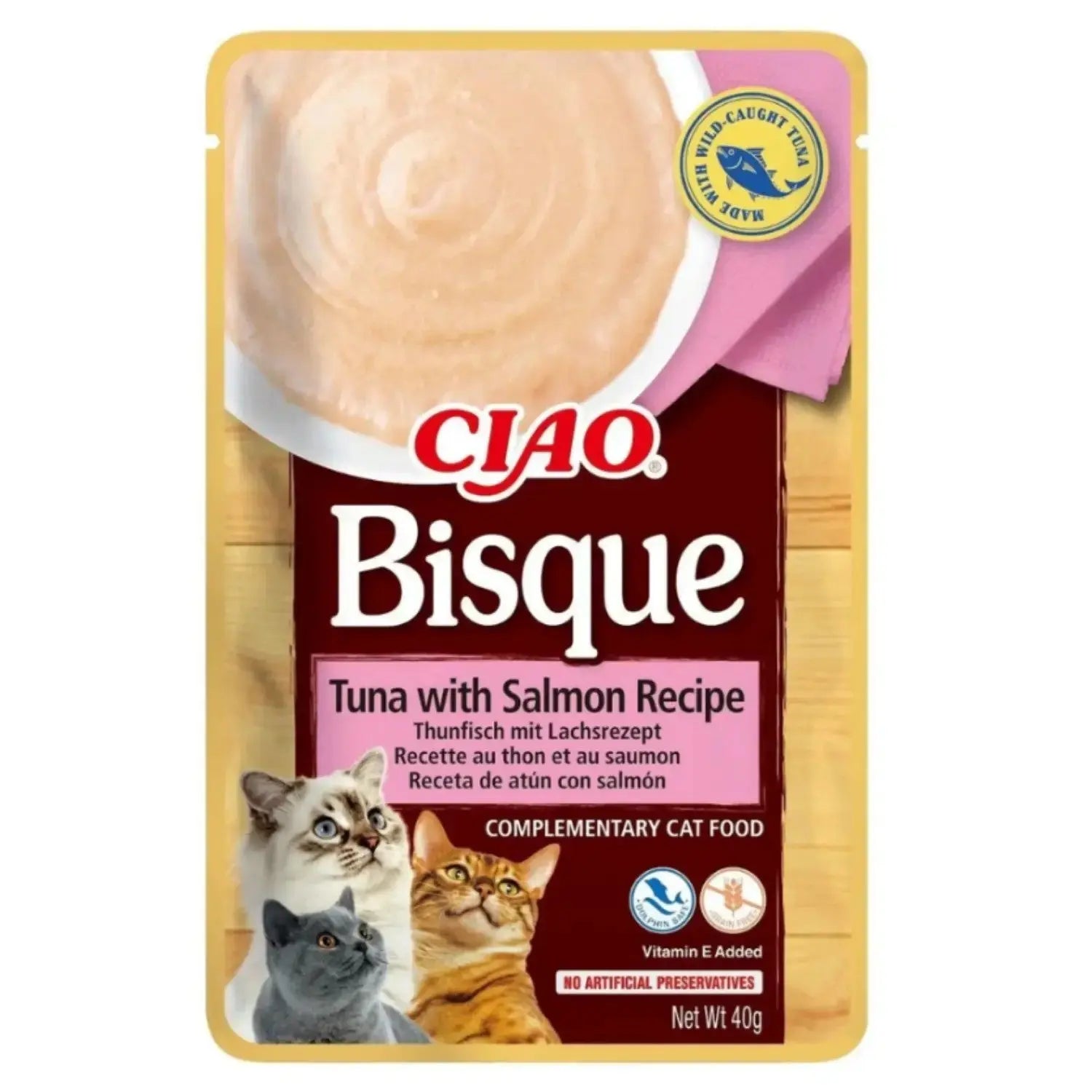 Churu CAT BISQUE 40 g | Sobre de Puré para Gatos al mejor precio -Todoanimal.es