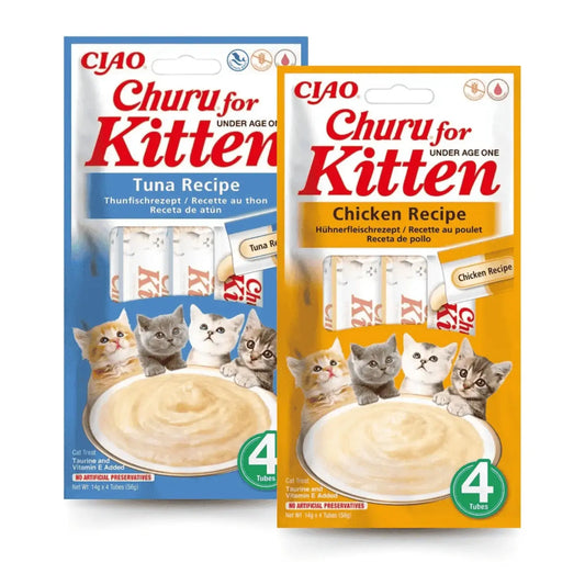 Churu CAT Kitten Pack 4x14 g | Snack Líquido para Gatitos al mejor precio -Todoanimal.es