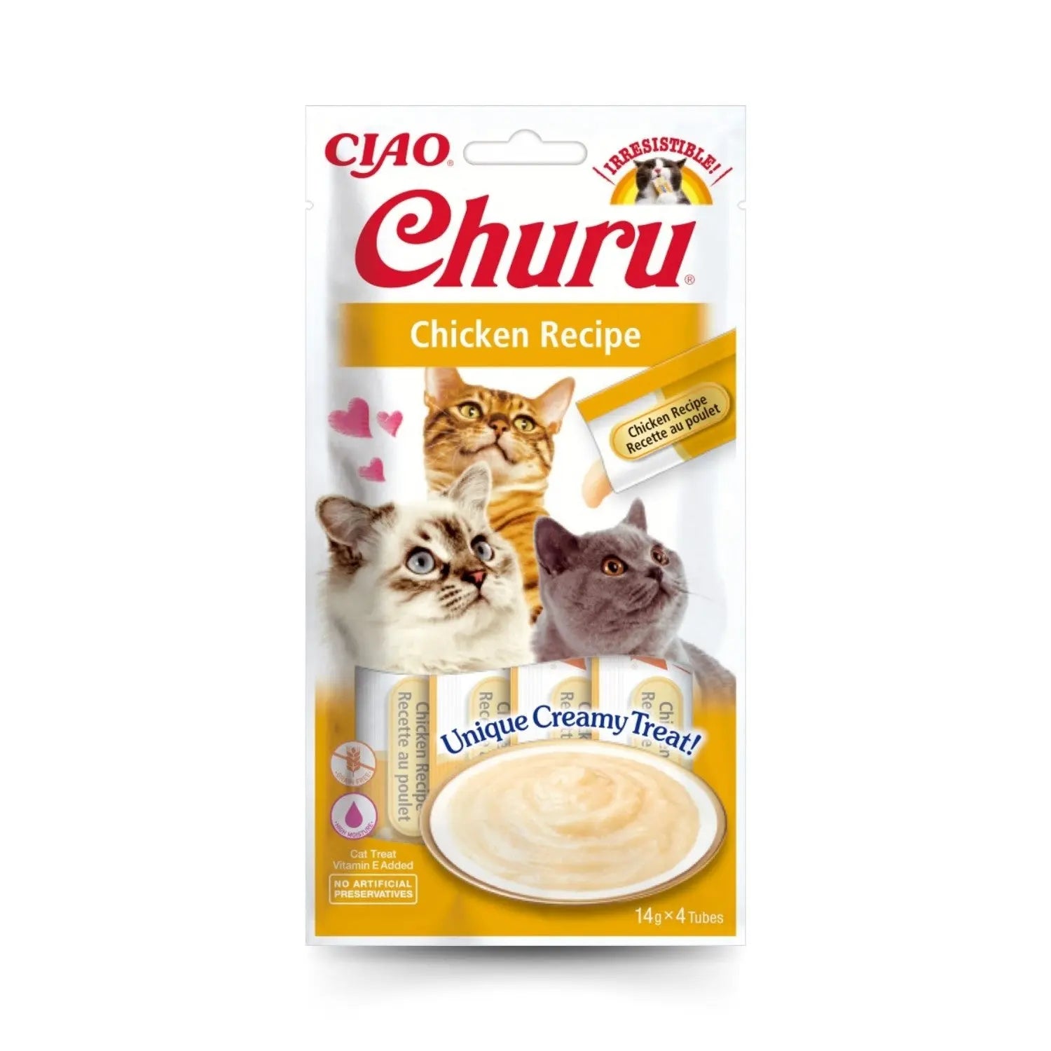 Churu CAT Receta Pack 4x14gr | Snack Líquido para Gatos INABA