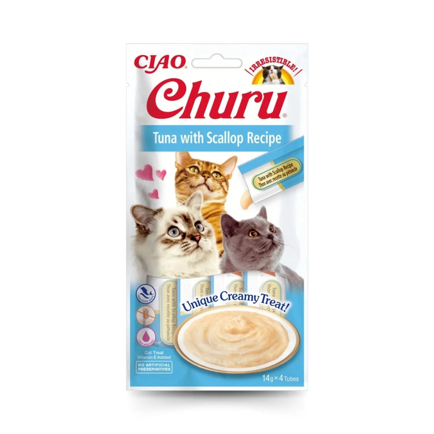 Churu CAT Receta Pack 4x14gr | Snack Líquido para Gatos INABA