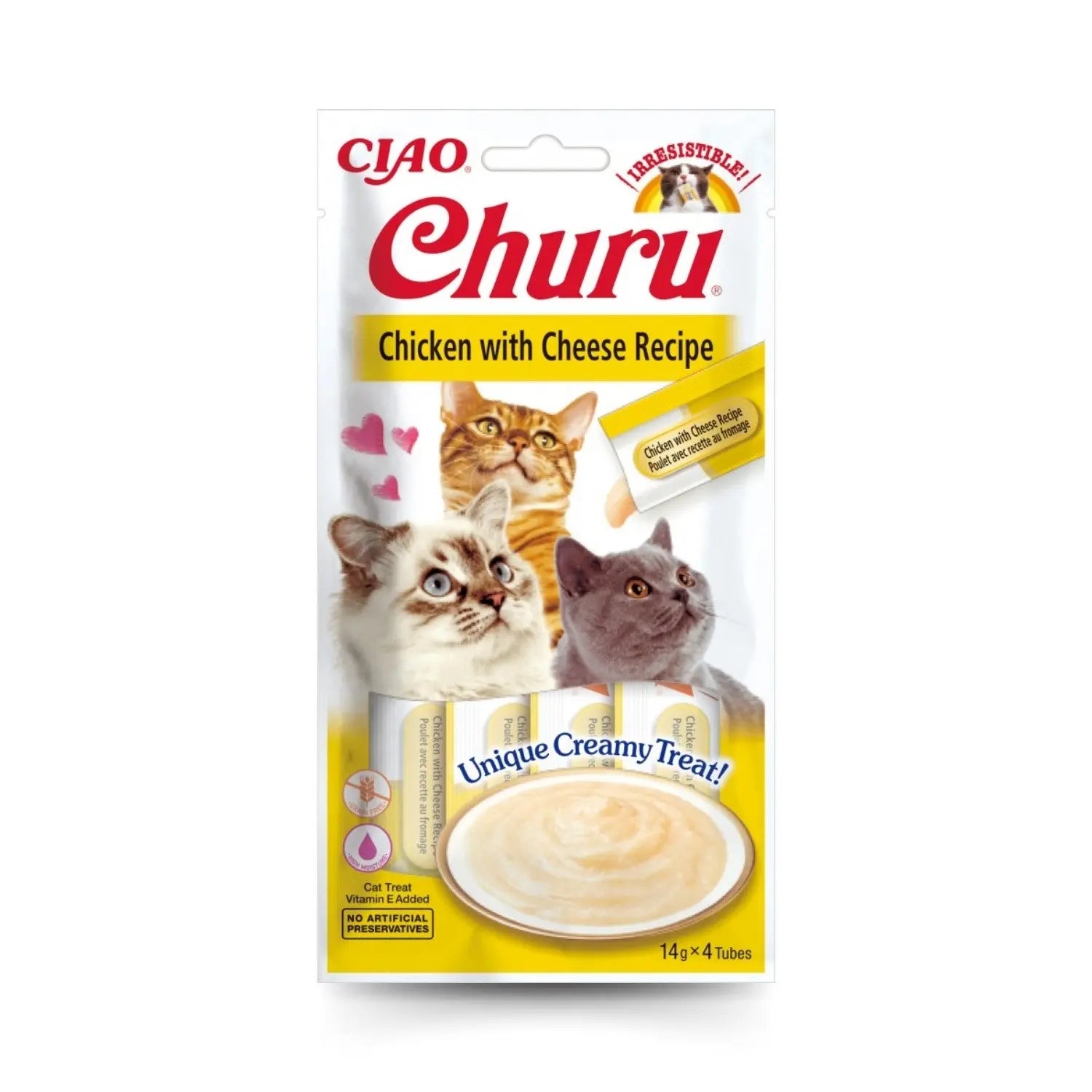Churu CAT Receta Pack 4x14gr | Snack Líquido para Gatos INABA