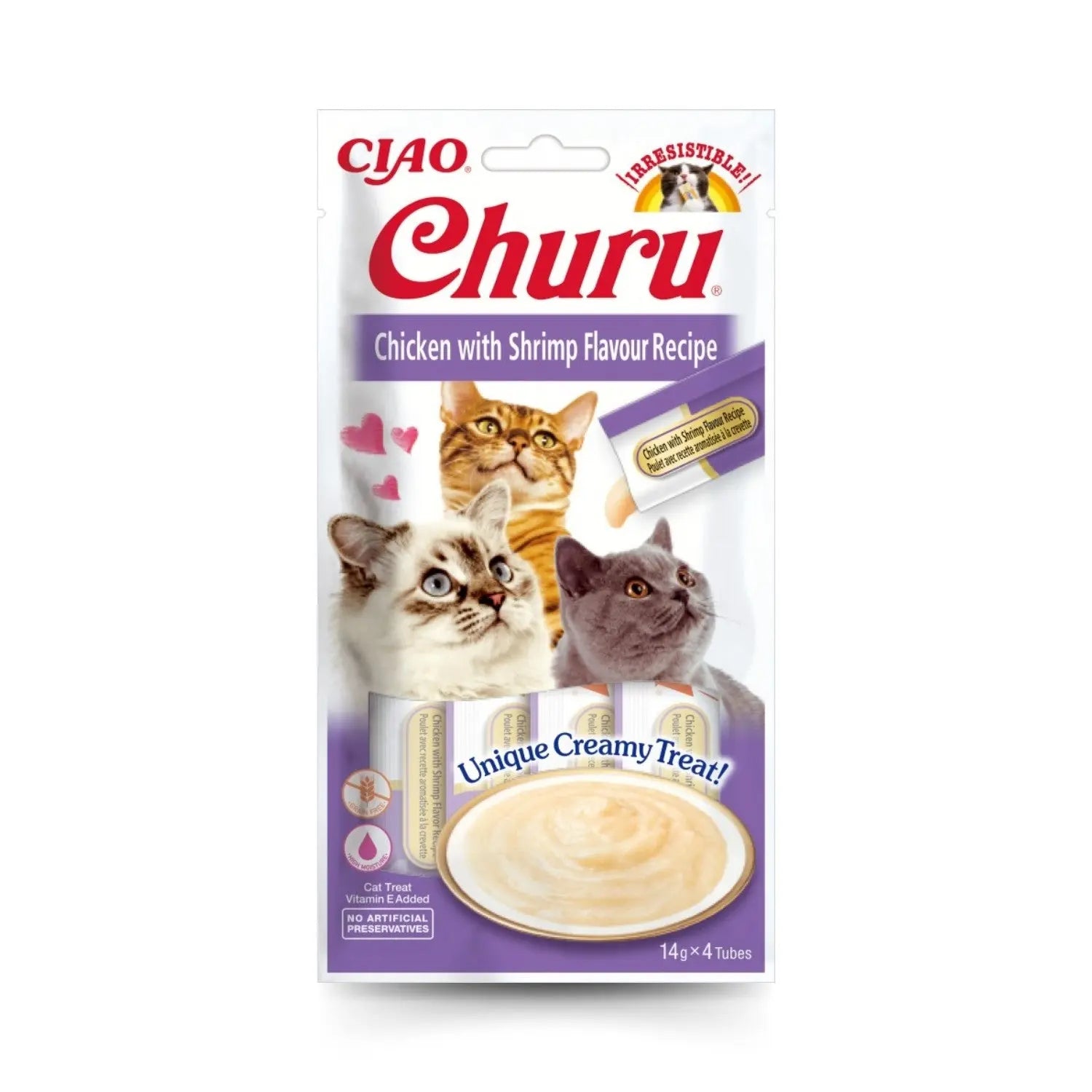 Churu CAT Receta Pack 4x14gr | Snack Líquido para Gatos INABA