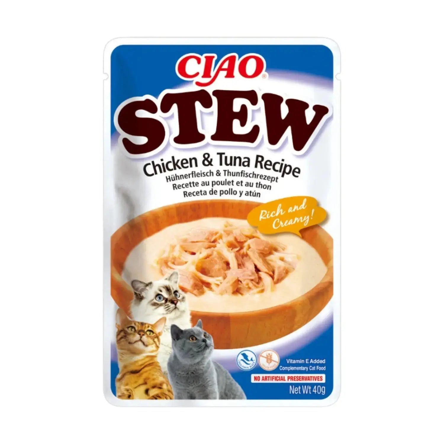 Churu CAT STEW 40 g | Estofado para Gatos al mejor precio -Todoanimal.es