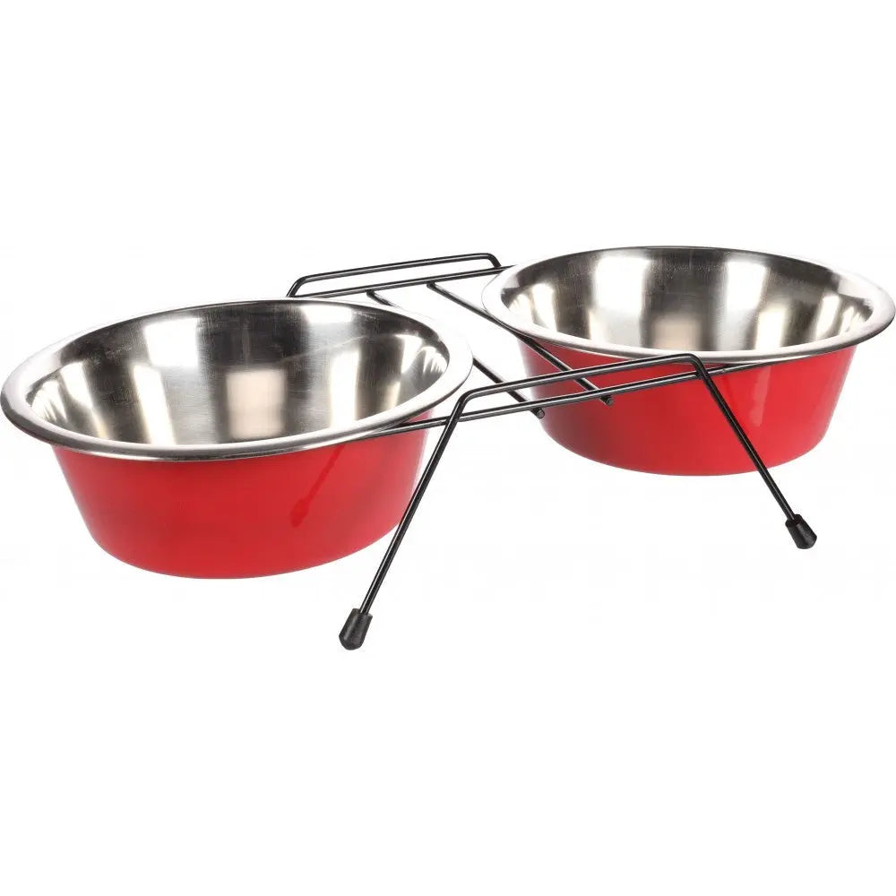 Comedero Acero Inox Set 2X1600Ml Arjun Flamingo - Precios Más Baratos - Todoanimal