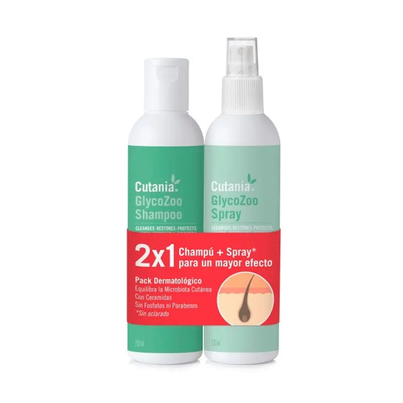 Cutania Glycozoo Pack Shampoo 236  Ml+ Spray 236 Ml - Precios Más Baratos - Todoanimal