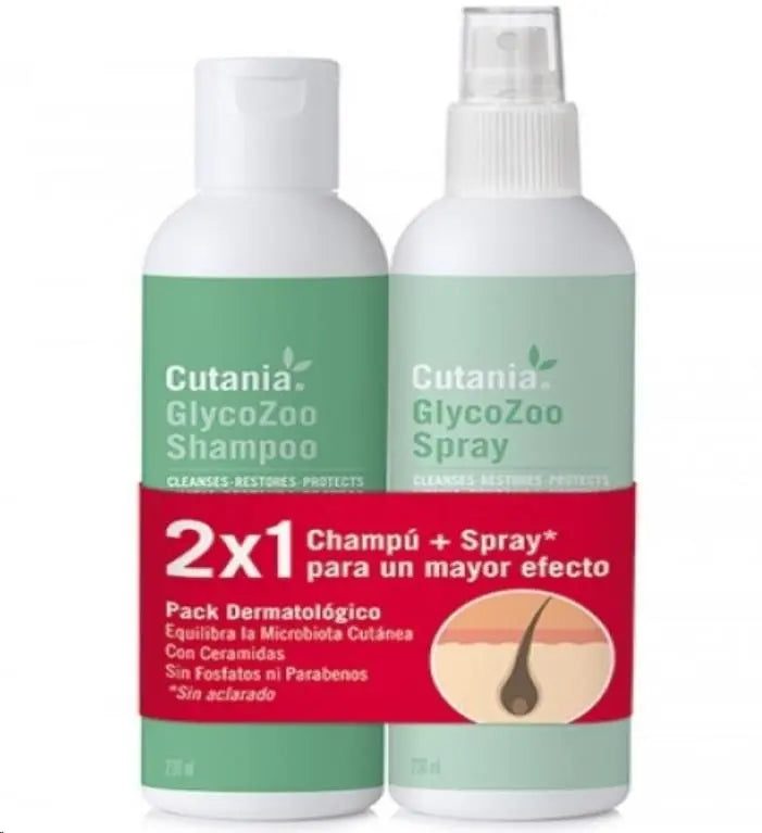 Cutania Glycozoo Pack Shampoo 236  Ml+ Spray 236 Ml - Precios Más Baratos - Todoanimal