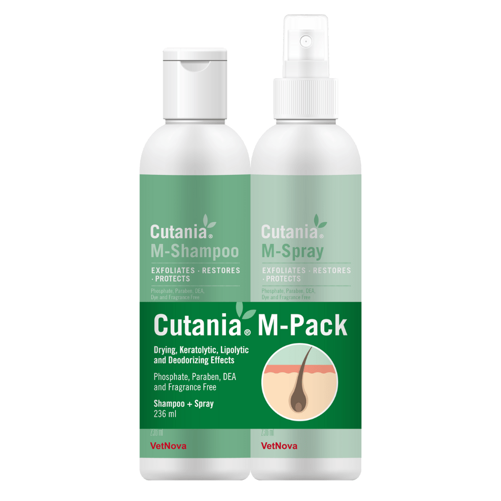 Cutania M-Pack Dermatológico Shampoo + Spray 236 ml para Perros y Gatos al mejor precio -Todoanimal.es