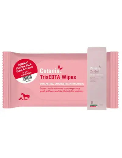 Cutania Zn Clean & Protect Pack 30 Ml - Gel + Cutania Trisedta Wipes Todoanimal.es