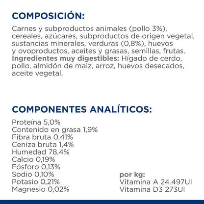 Hill'S Canine I/D Low Fat Estofado Con Sabor A Pollo Y Verduras 354G