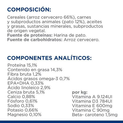 Hill'S Canine D/D Pato Y Arroz 1.5Kg (Enfermedad Cutanea)