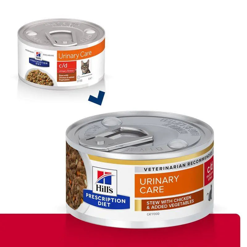 Hill'S Feline C/D Urinary Stress Estofado Con Pollo Y Verduras 82G - Precios Más Baratos - Todoanimal