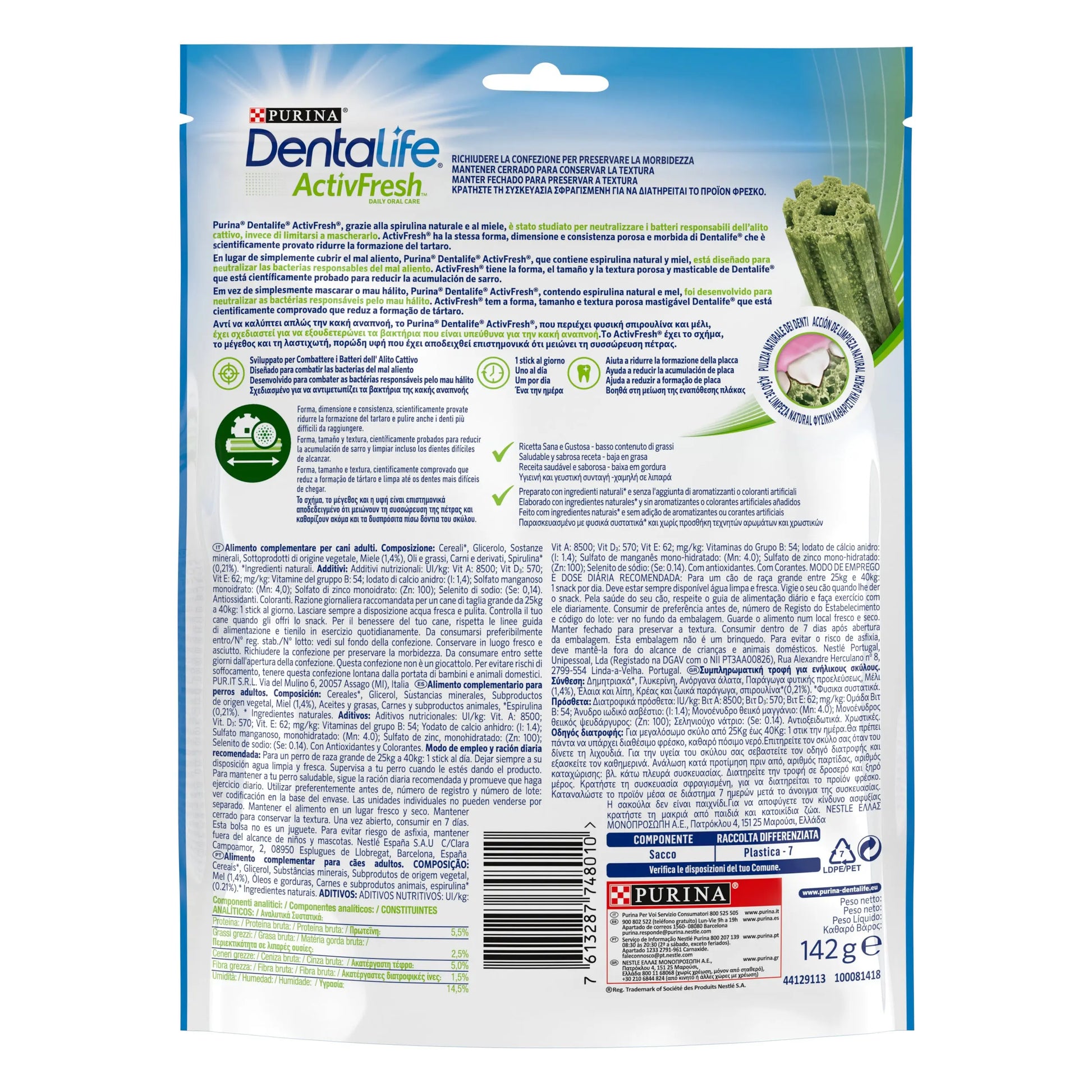 Dentalife Activfresh Dog Large 4 Sticks al mejor precio -Todoanimal.es