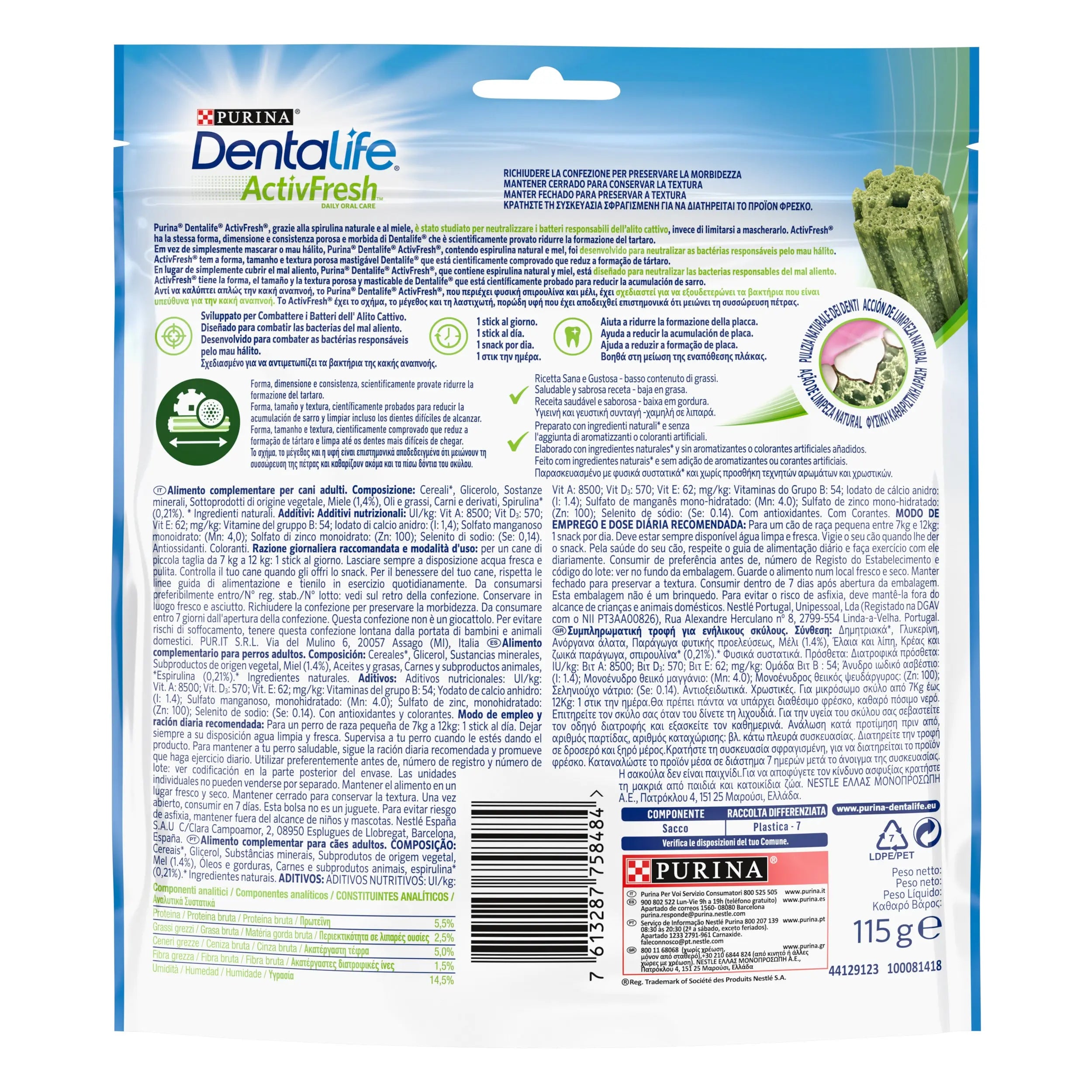 Dentalife Activfresh Dog Small 7 Sticks al mejor precio -Todoanimal.es