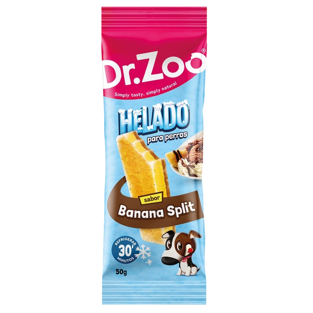 Dr. Zoo Snack Helado Banana Split 50 g para Perros al mejor precio -Todoanimal.es