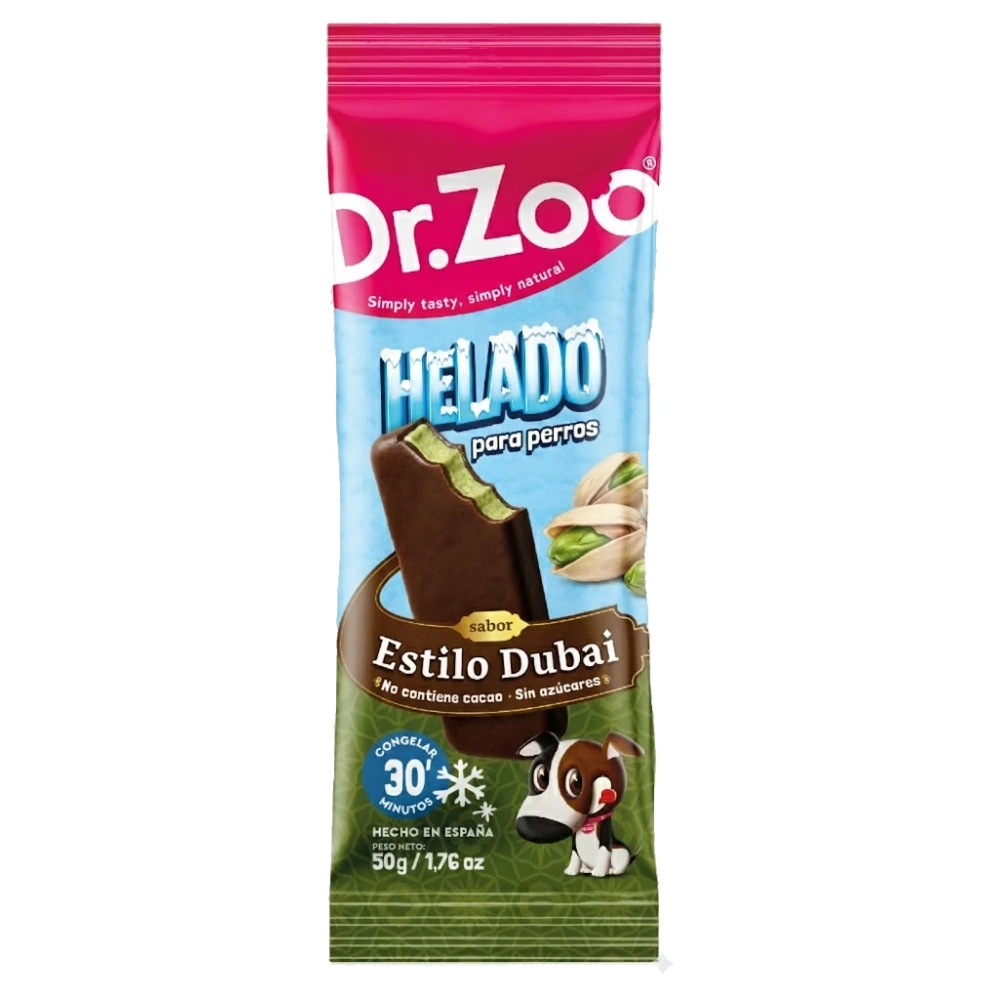 Dr. Zoo Snack Helado Cholate Dubái 50 g para Perros al mejor precio -Todoanimal.es