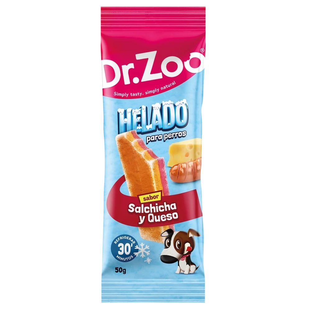 Dr. Zoo Snack Helado Salchicha y Queso 50 g para Perros al mejor precio -Todoanimal.es