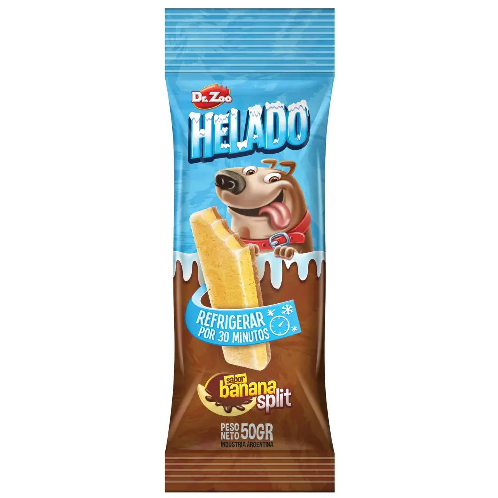 Dr.Zoo Snack Helado Banana Split 50 g al mejor precio -Todoanimal.es