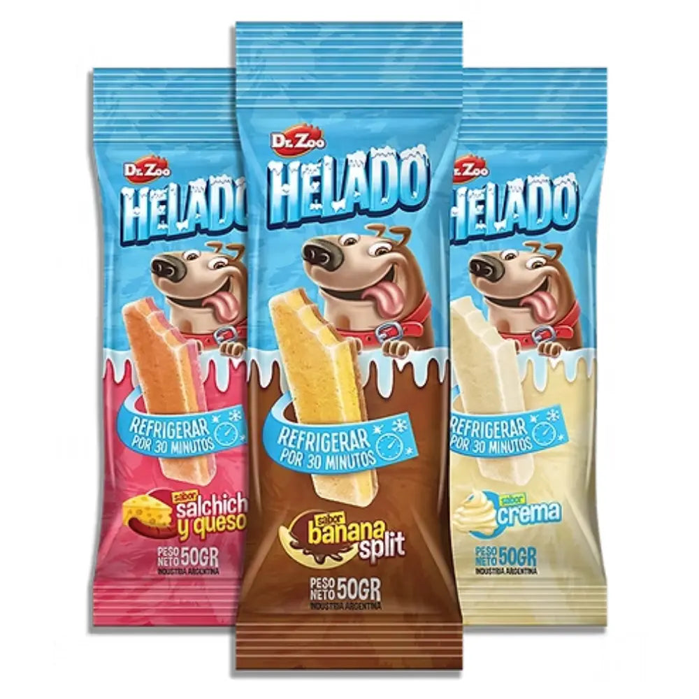 Dr.Zoo Snack Helado Salchicha y Queso 50 g al mejor precio -Todoanimal.es