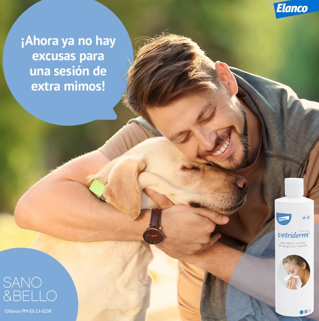 Elanco Vetriderm Antialérgico para Personas 350 ml Reduce Casos de Alergia a Mascotas al mejor precio -Todoanimal.es