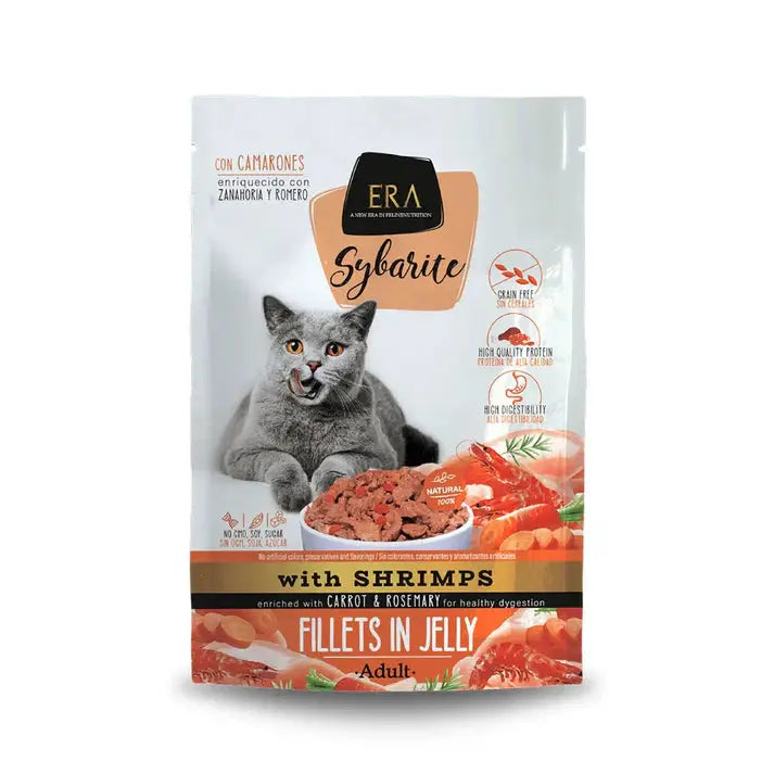 Era Sybarite Cat Adult Filetes Gambas 85G Sobre ERA