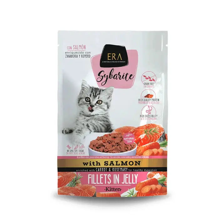 Era Sybarite Cat Kitten Filetes Salmon 85G Sobre ERA