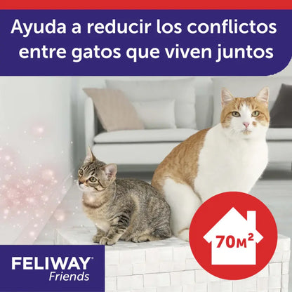 Feliway Friends Difusor+Recambio 48 ml al mejor precio -Todoanimal.es