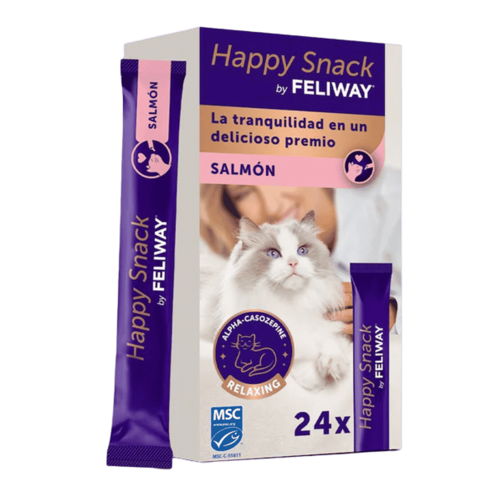 Feliway Happy Snacks Relajantes para Gatos Salmón al mejor precio -Todoanimal.es