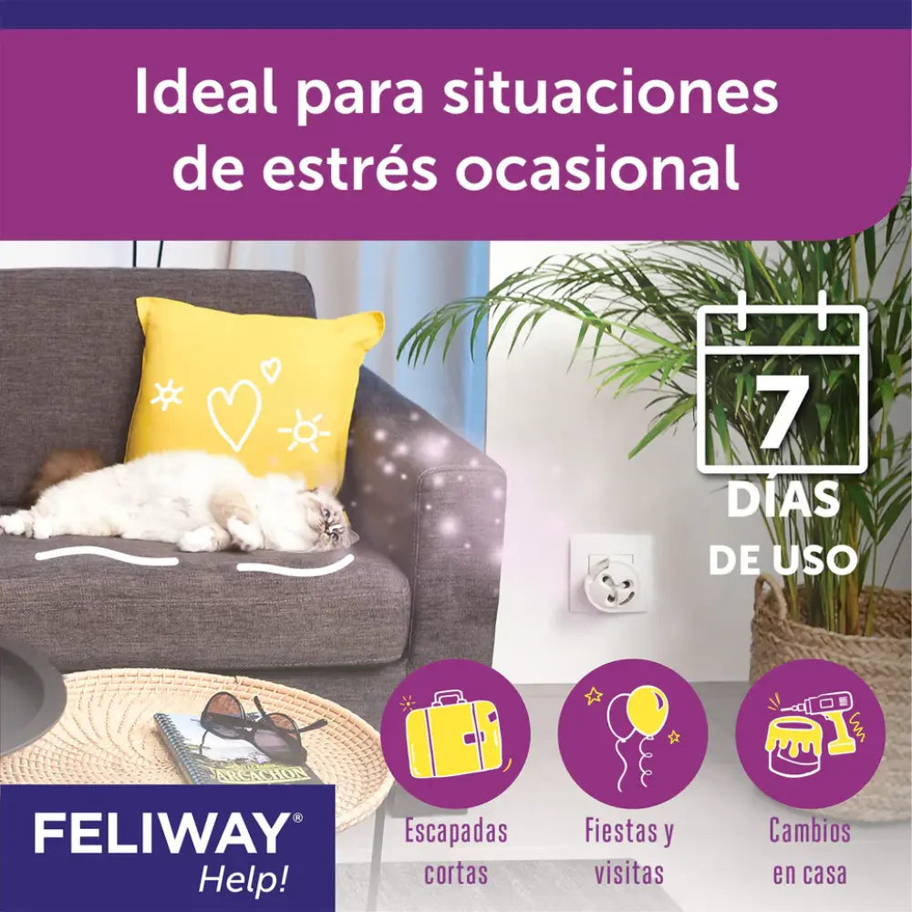 Feliway Help Difusor+Recambio al mejor precio -Todoanimal.es