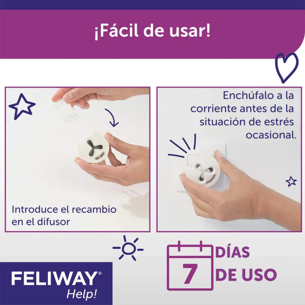 Feliway Help Difusor+Recambio al mejor precio -Todoanimal.es