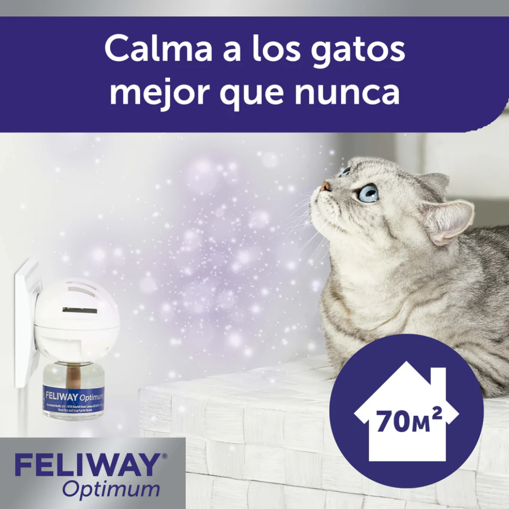 Feliway Optimum Difusor+Recambio 48 ml al mejor precio -Todoanimal.es