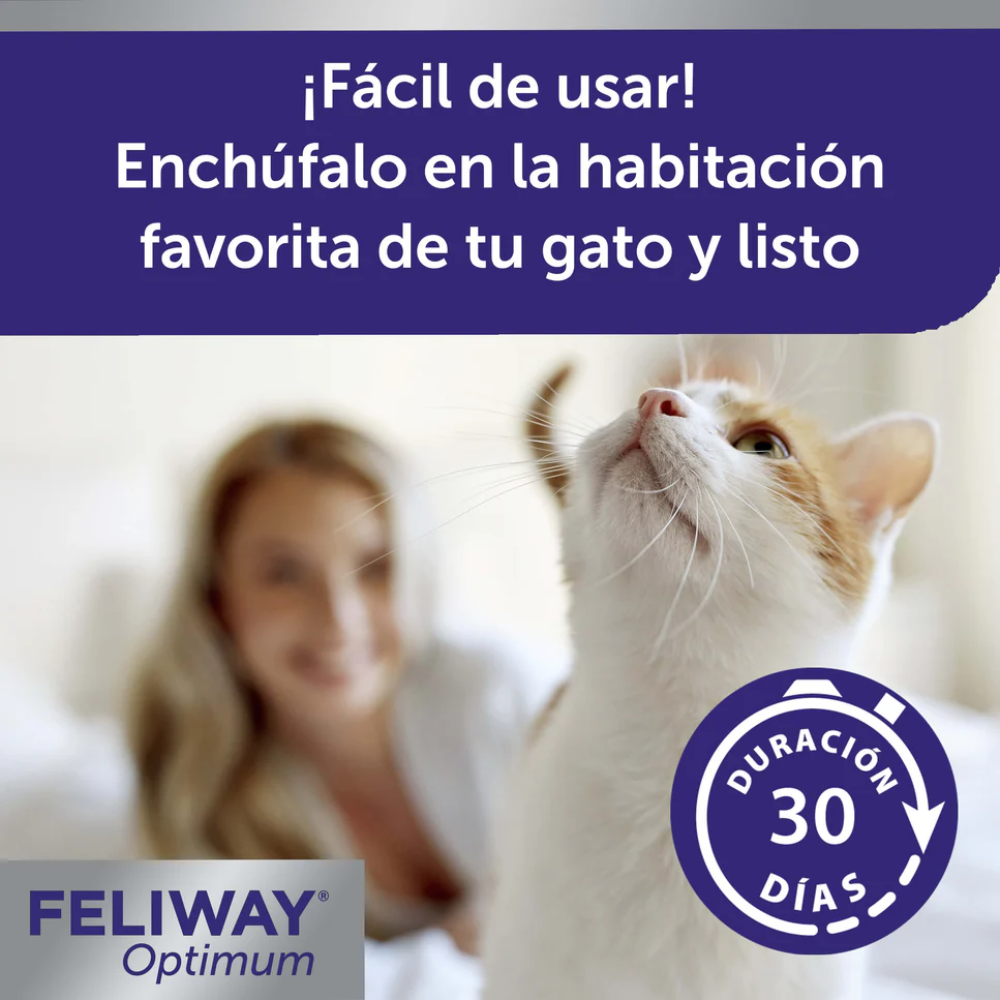 Feliway Optimum Difusor+Recambio 48 ml al mejor precio -Todoanimal.es