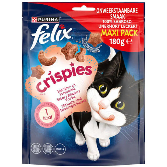 Felix Crispies Salmón&Trucha 180 g al mejor precio -Todoanimal.es