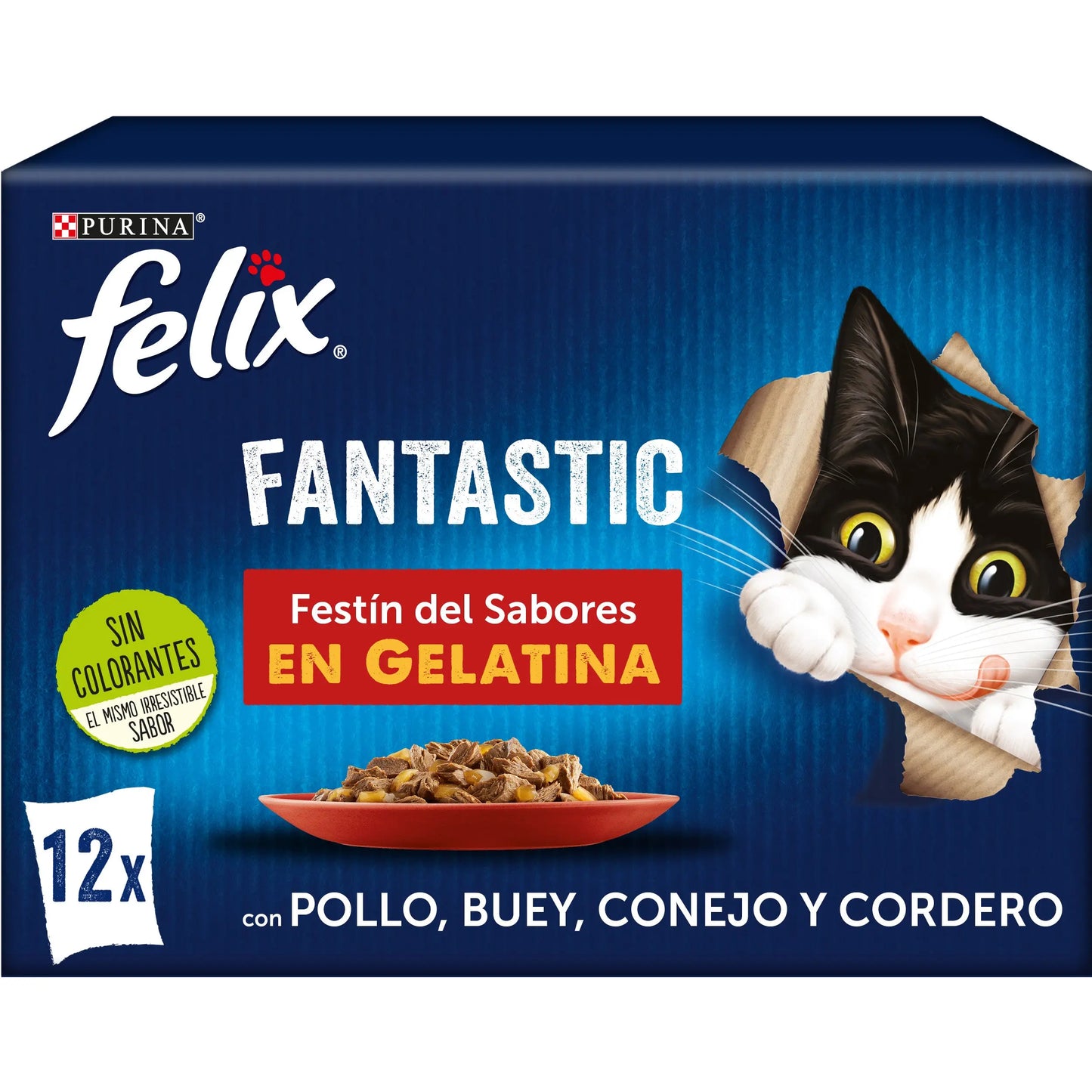 Felix Fantastic Carnes Gelatina Pack 12X85 g al mejor precio -Todoanimal.es