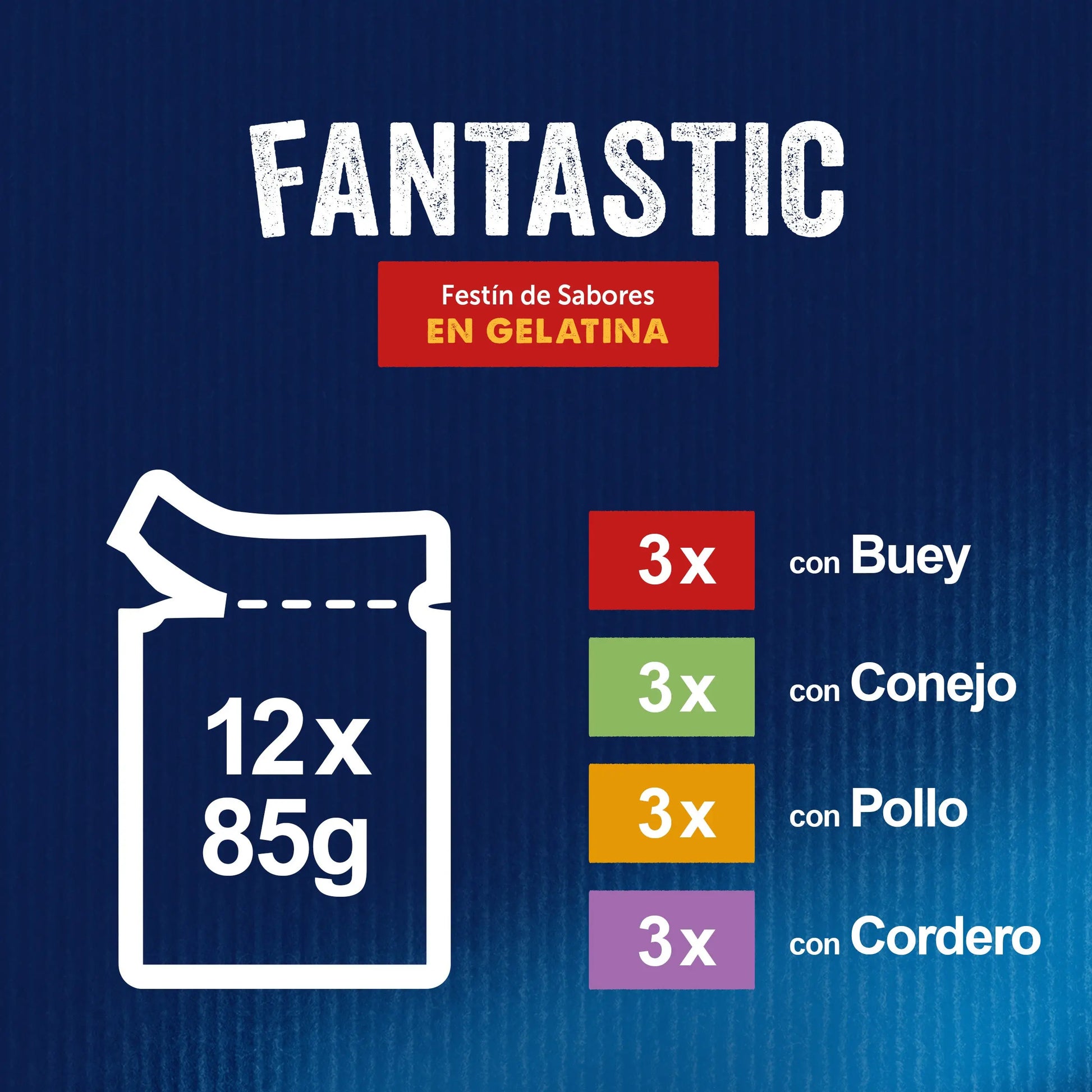 Felix Fantastic Carnes Gelatina Pack 12X85 g al mejor precio -Todoanimal.es