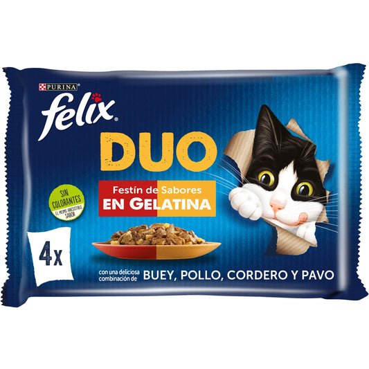 Felix Fantastic Duo Carnes Pack 4X85 g al mejor precio -Todoanimal.es